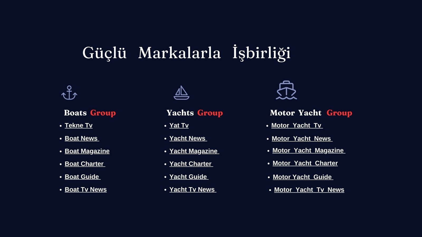 Denizlerdeki Markanızı Dünyaya Taşıyoruz